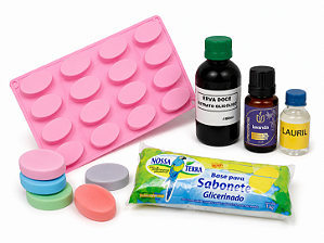 KIT 15 SABOARIA PARA INICANTE FORMA GLICERINA ESSENCIA E LAURIL