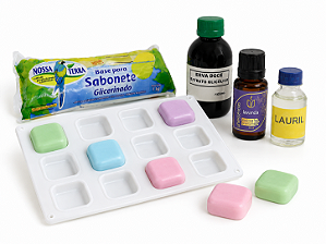 KIT 16 SABOARIA PARA INICANTE FORMA GLICERINA ESSENCIA E LAURIL
