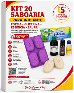 KIT 20 SABOARIA PARA INICANTE FORMA GLICERINA ESSENCIA E LAURIL