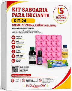 KIT 24 SABOARIA PARA INICANTE FORMA GLICERINA ESSENCIA E LAURIL