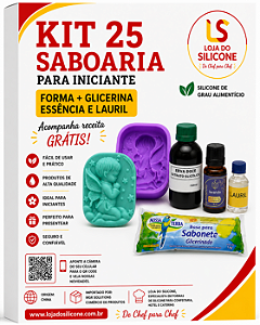 KIT 25 SABOARIA PARA INICANTE FORMA GLICERINA ESSENCIA E LAURIL