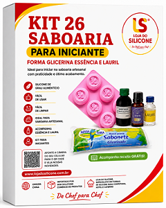 KIT 26 SABOARIA PARA INICANTE FORMA GLICERINA ESSENCIA E LAURIL