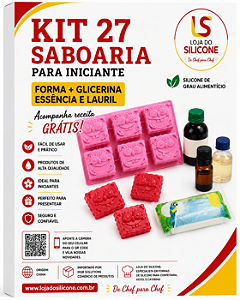 KIT 27 SABOARIA PARA INICANTE FORMA GLICERINA ESSENCIA E LAURIL