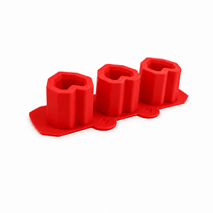 MOLDE DE SILICONE VASO DE FLORES CORAÇÃO 3 CAVIDADES