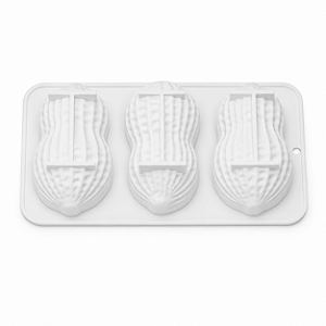 FORMA DE SILICONE BRANCO MODELO AMENDOIM 03 CAVIDADES