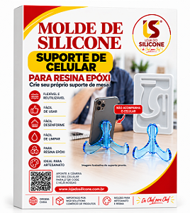 MOLDE DE SILICONE PARA RESINA EPOXI SUPORTE DE CELULAR