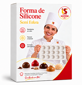 FORMA DE SILICONE SEMIESFERA 4CM 15 CAVIDADES