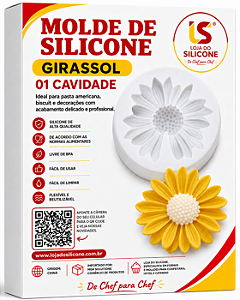MOLDE DE SILICONE GIRASSOL PARA BISCUIT E PASTA AMERICANA
