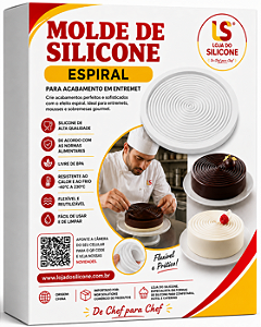 MOLDE DE SILICONE ESPIRAL PARA ACABAMENTO EM ENTREMET