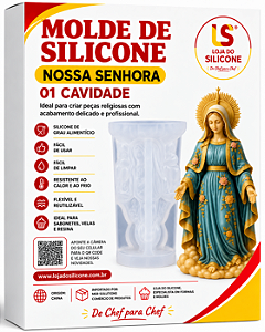 MOLDE DE SILICONE NOSSA SENHORA PARA VELAS AROMÁTICAS