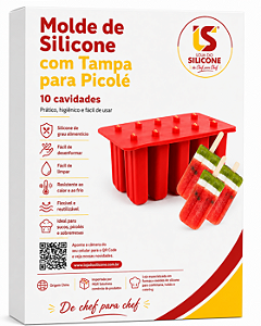 MOLDE DE SILICONE PARA PICOLÉ 10 CAVIDADES