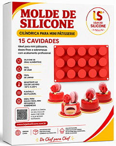 FORMA DE SILICONE CILÍNDRICA PARA MONO PORÇÕES