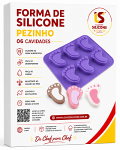 MOLDE DE SILICONE PEZINHO PARA PASTA AMERICANA