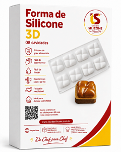 MOLDE DE SILICONE CUBOS 3D PARA DOCES