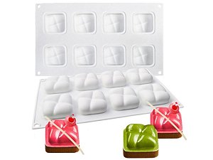 MOLDE DE SILICONE CUBOS 3D PARA DOCES