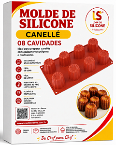 MOLDE DE SILICONE CANELLE 8 CAVIDADES