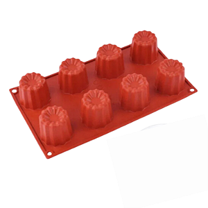 MOLDE DE SILICONE CANELLE 8 CAVIDADES