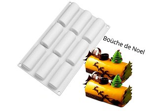 MOLDE DE SILICONE PARA SOBREMESA BOUCHE DE NOEL