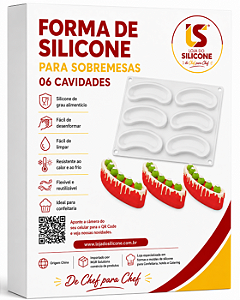 MOLDE DE SILICONE 06 CAVIDADES PARA DOCES E SOBREMESA FRANCESA