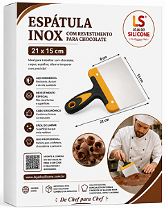 ESPÁTULA INOX COM REVESTIMENTO PARA CHOCOLATE