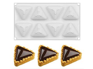MOLDE DE SILICONE TRIANGULAR PARA DOCES