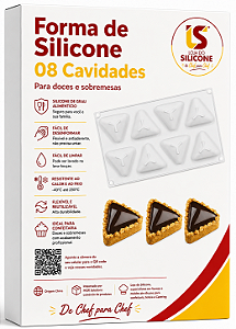 MOLDE DE SILICONE TRIANGULAR PARA DOCES