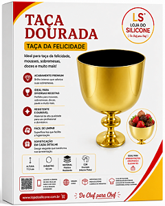 TAÇA AMERICANA DOURADA CAPACIDADE 1.250ml