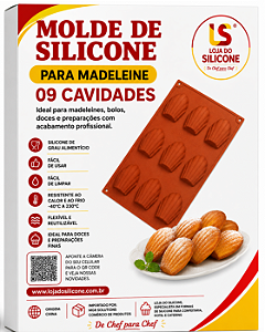 FORMA DE SILICONE PARA MADELEINE 09 CAVIDADES