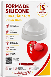 FORMA DE SILICONE CORAÇÃO PARA DOCES E SOBREMESAS