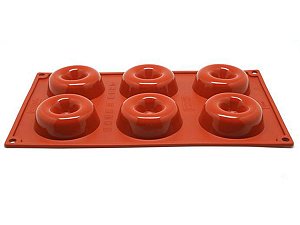 FORMA SILICONE PARA SAVARIM OU DONUTS 06 CAVIDADES