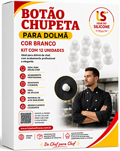 BOTÕES CHUPETA BRANCO PARA DÓLMÃ 12 UNIDADES