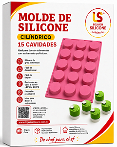 MOLDE DE SILICONE CILÍNDRICO PARA MINI PATISSERIE