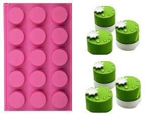 MOLDE DE SILICONE CILÍNDRICO PARA MINI PATISSERIE
