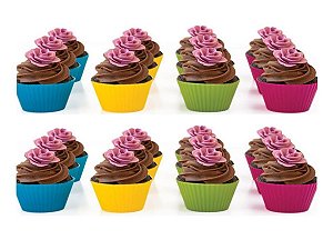 FORMINHA DE SILICONE PARA CUPCAKE KIT COM 12