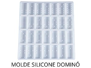 MOLDE DE SILICONE DOMINÓ PARA CHOCOLATE OU EPOX