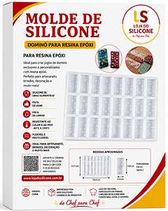 MOLDE DE SILICONE DOMINÓ PARA CHOCOLATE OU EPOX