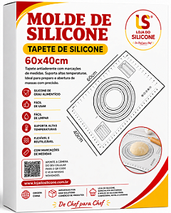 TAPETE DE SILICONE 60X40 PARA PASTA AMERICANA E MACARONS