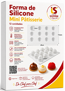 MOLDE DE SILICONE PARA MINI PÂTISSERIE 12 CAVIDADES