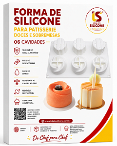 FORMA DE SILICONE PARA PATISSERIE DOCES E SOBREMESAS