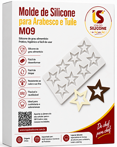 MOLDE DE SILICONE PARA ARABESCO DE CHOCOLATE