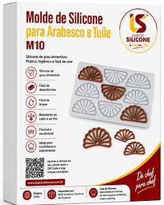 MOLDE DE SILICONE PARA ARABESCO 9 CAVIDADES