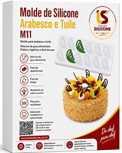 MOLDE DE SILICONE ARABESCO CHOCOLATE TOP