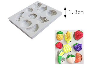 MOLDE DE SILICONE FRUTAS 3D PARA PASTA AMERICANA E BISCUIT