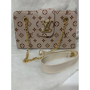 Bolsa Feminina Lv Estampada - Branca