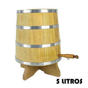 Dorna de Madeira Amburana / Umburana - Aro Inox (5 Litros)