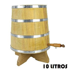 Dorna de Madeira Amburana / Umburana - Aro Inox (10 Litros)