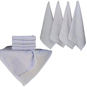 Kit com 12 Panos de Prato Ponto Cruz Para Bordar a Mão Barra Etamine