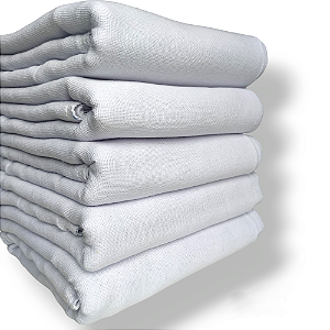 Kit com 10 Pano de Chão Saco Branco Alvejado 12 Batida/cm