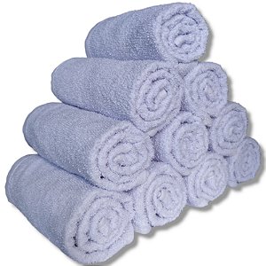 Kit 10 Toalhas para Salão de Beleza Barbearia Brancas