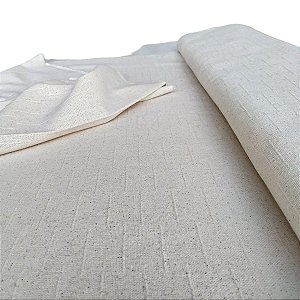 Tecido Pano Prato Artesanato Pintura Trabalhado 25 Metros de comprimento 70 cm de largura Cor: Crú Pré Lavado